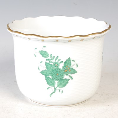 Lot 267 - A Herend porcelain flower pot, decorated in...