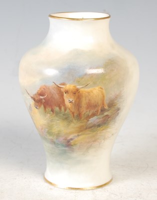 Lot 281 - A Royal Worcester porcelain vase decorated by...