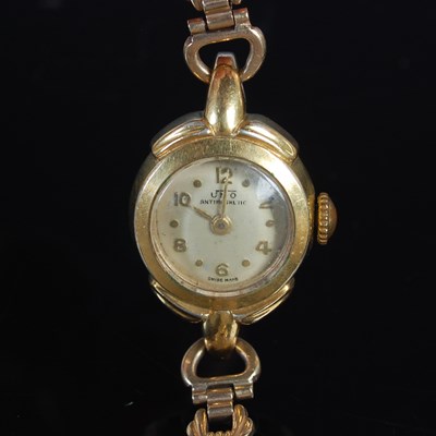 Lot 287 - A vintage ladies Uno Anti-Magnetic wristwatch,...