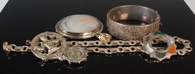 Lot 293 - A collection of late 19th century white metal...