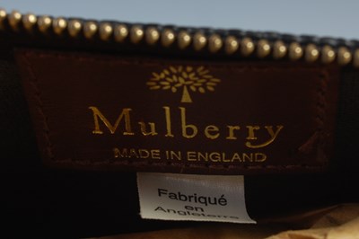 Lot 363 - A vintage Mulberry leather washbag, 28cm long.