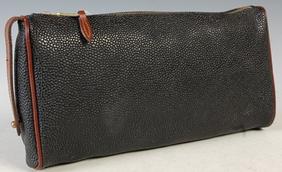 Lot 363 - A vintage Mulberry leather washbag, 28cm long.