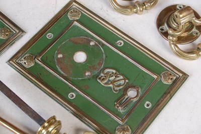 Lot 380 - Royal Interest - two George VI brass rim locks...