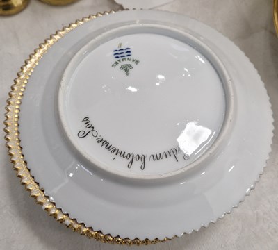 Lot 423 - A set of five Danish porcelain printed and...