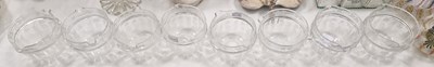 Lot 441 - A set of eight 19th century clear glass wine...