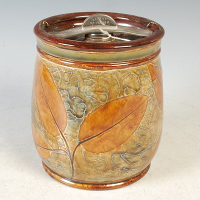 Lot 456 - A Royal Doulton stoneware tobacco jar and...