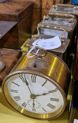 Lot 480 - Three assorted brass cased carriage clocks and...