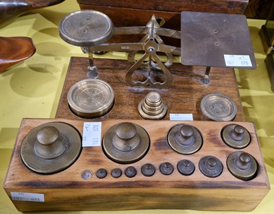 Lot 482 - A set of late 19th / early 20th century brass...