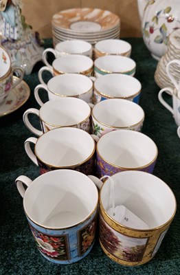 Lot 499 - Twelve Coalport coffee cans and saucers, the...