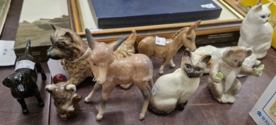 Lot 529 - A collection of nine assorted Beswick animal...