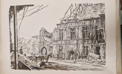 Lot 534 - A folio of prints and war drawings after...