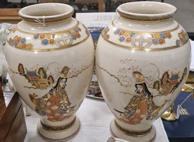 Lot 542 - A pair of 20th century Japanese Satsuma...