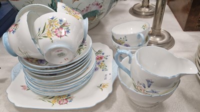 Lot 548 - A Shelley Wildflowers pattern part tea set.