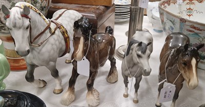 Lot 564 - A collection of four Beswick horses to include...