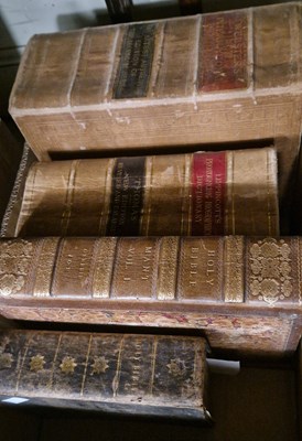 Lot 584 - Box - four leather bound books to include...