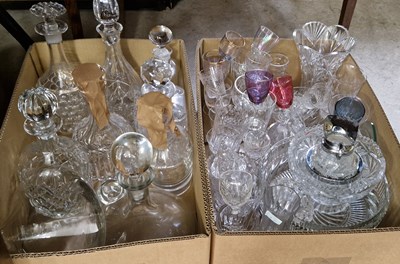 Lot 589 - Two boxes - assorted glassware.