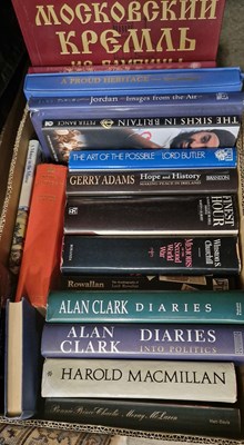 Lot 591 - Box - assorted books, mainly autobiographies.