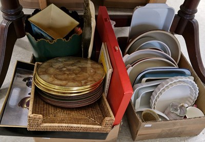 Lot 615 - Two boxes - assorted household goods,...