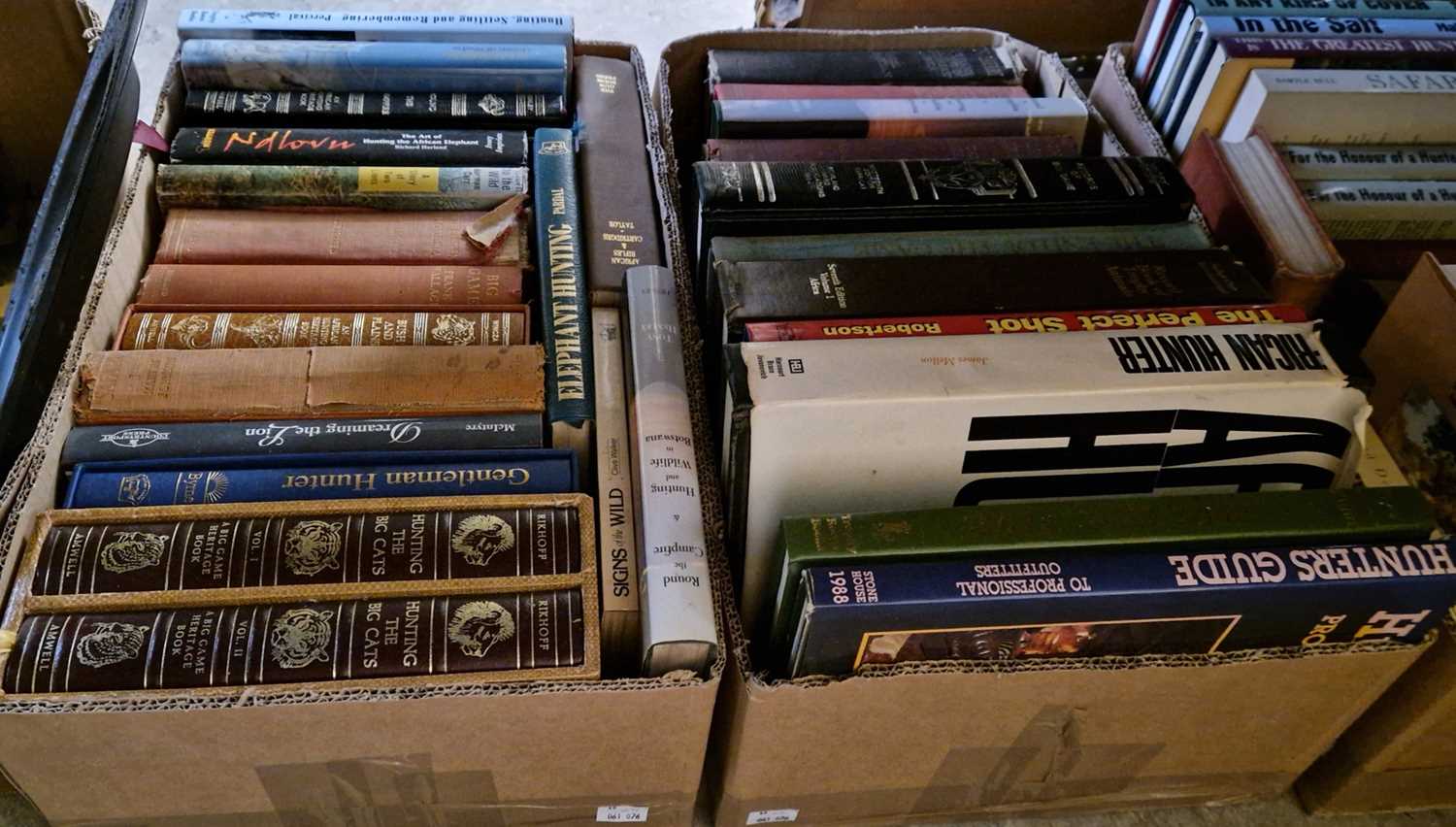 Lot 645 - Five boxes - assorted books, Safari and Big...