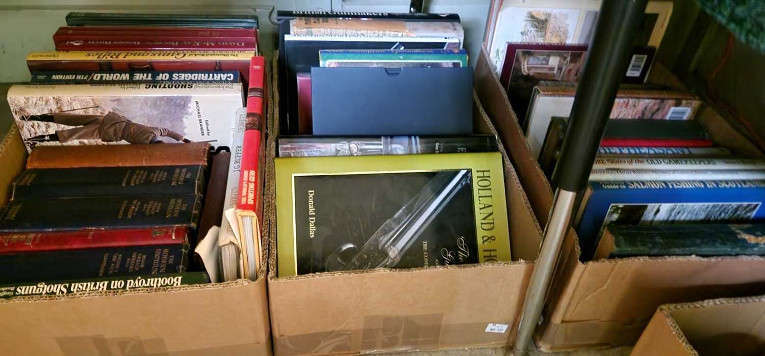 Lot 647 - Three boxes - assorted books, Shooting and