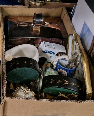 Lot 656 - Two boxes - assorted household items to...