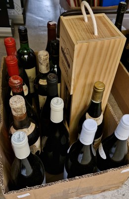 Lot 675 - Box - assorted vintage red and white wines to...