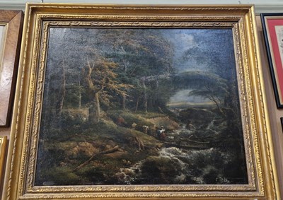 Lot 699 - 19th Century British School River scene with...