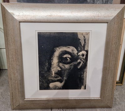 Lot 715 - R. McLeod 
Abstract head 
print 
framed and...