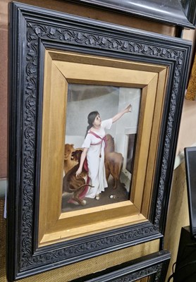 Lot 717 - A KPM porcelain plaque, the Christian Martyr,...