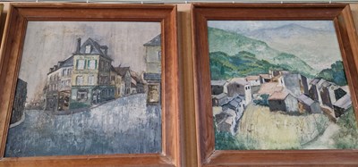 Lot 750 - 20th Century French School  
Street scene and...