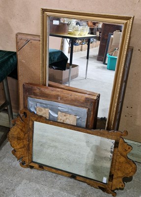 Lot 759 - A collection of five assorted wall mirrors to...