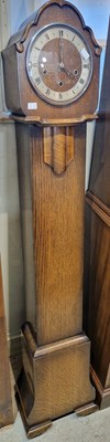 Lot 783 - An early 20th century oak cased grandmother...