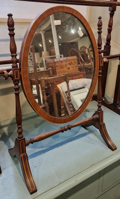 Lot 786 - A mahogany and boxwood lined dressing table...