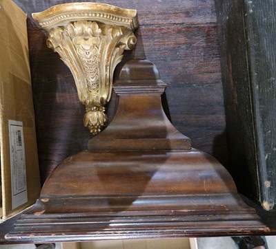 Lot 792 - A mahogany wall bracket, 27.5cm wide x 21cm...