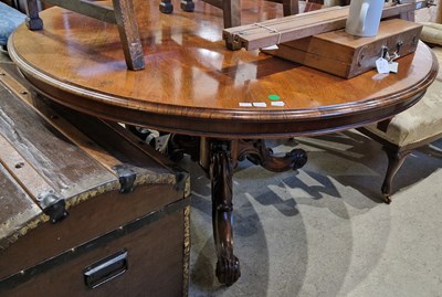 Lot 813 - A 19th century mahogany snap-top supper table,...