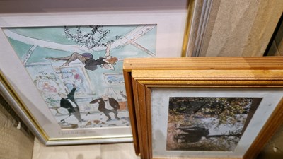 Lot 826 - Box - assorted decorative pictures and prints...