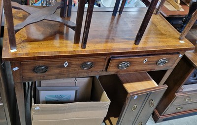 Lot 827 - A 19th century mahogany serving table fitted...