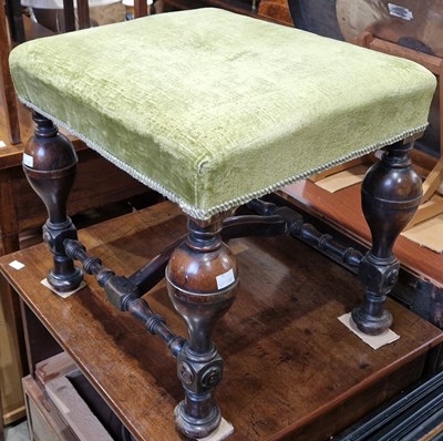 Lot 829 - A late 19th / early 20th century green velvet...