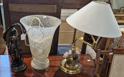 Lot 849 - Three assorted table lamps.