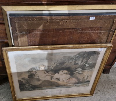 Lot 872 - Three antique coloured prints to include 'The...