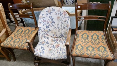 Lot 892 - An Art Deco style stained beech upholstered...