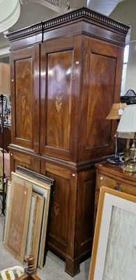 Lot 896 - A 19th century mahogany and marquetry inlaid...