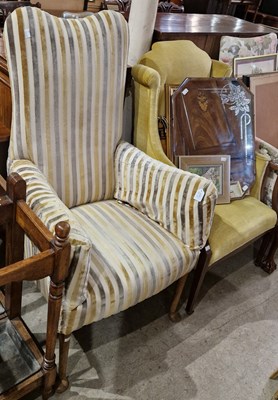 Lot 904 - Two armchairs to include an early 20th century...