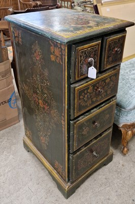 Lot 916 - A small painted chest of two short over three...