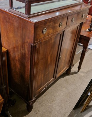 Lot 955 - A 19th century mahogany side cabinet, fitted...