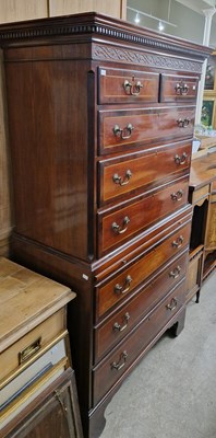 Lot 965 - A 19th century mahogany and boxwood lined two...