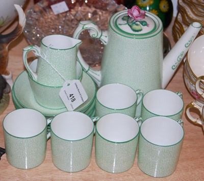 Lot 418 - A Paragon faux chagreen part coffee set