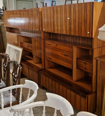 Lot 985 - Two vintage mid century rosewood sideboards,...