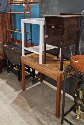 Lot 995 - A group of furniture to include towel rail;...