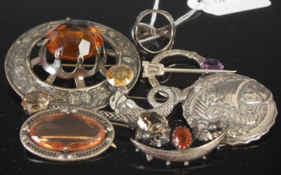 Lot 352 - A collection of six assorted Scottish silver...